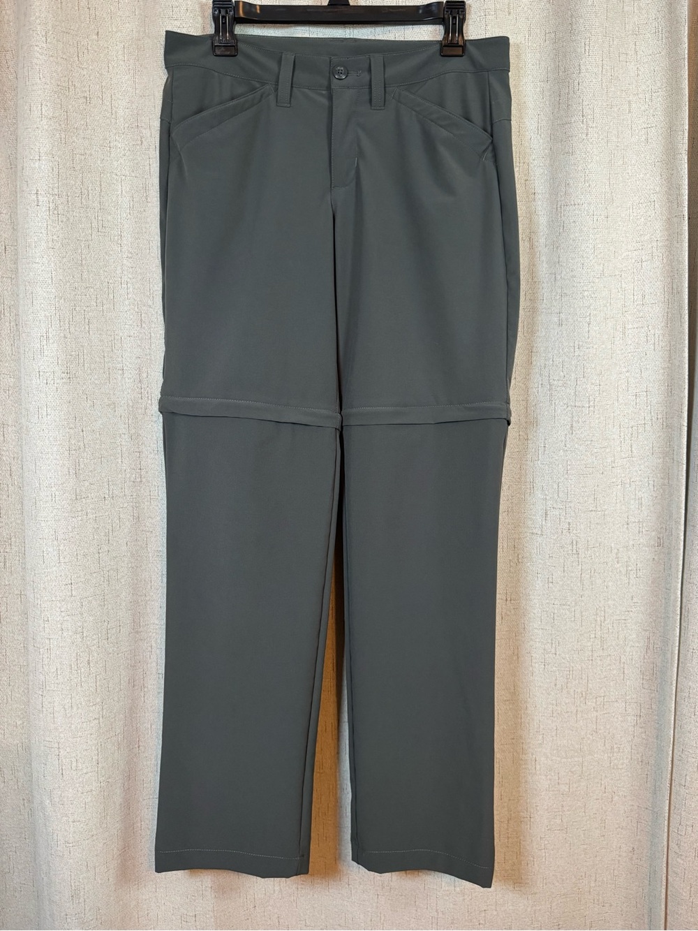 Eddie Bauer Gray Convertible Zip Off Hiking Pants Shorts Women's 6